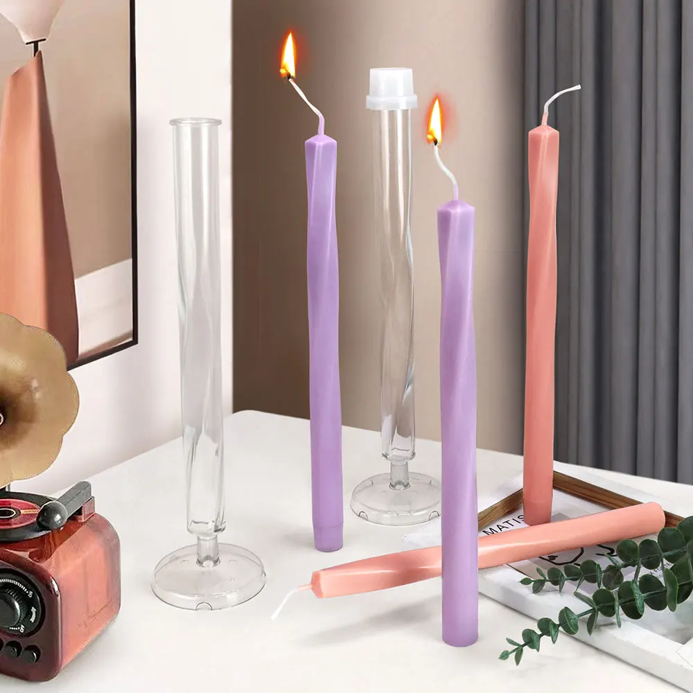 Candle Making Party - Spiral Square Column Plastic Candle Mold