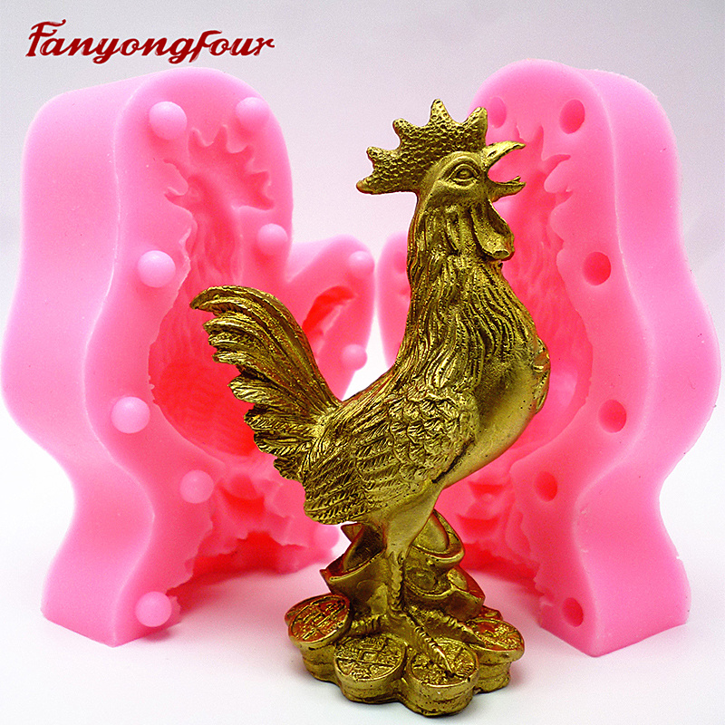 Candle Making Supplies Wholesale - Silicone Mold Large 3D Rooster Flexible