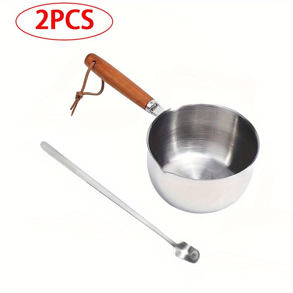 Candle Making Pot - 2PCS/SET Wood Handle Wax Melting Pot