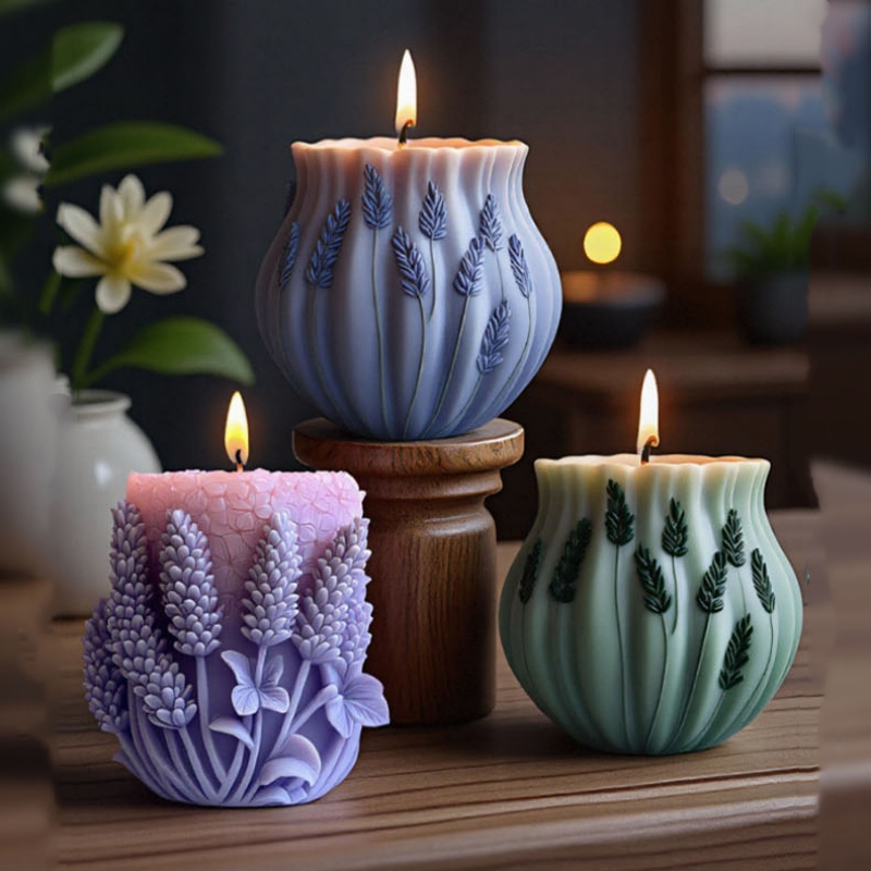 2pcs Lavender Series Candle Si - Candle Making Party 评论和价格