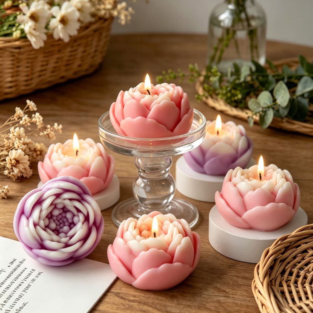 3D Flower Silicone Mold Peony  - Candle Making Party 评论和价格