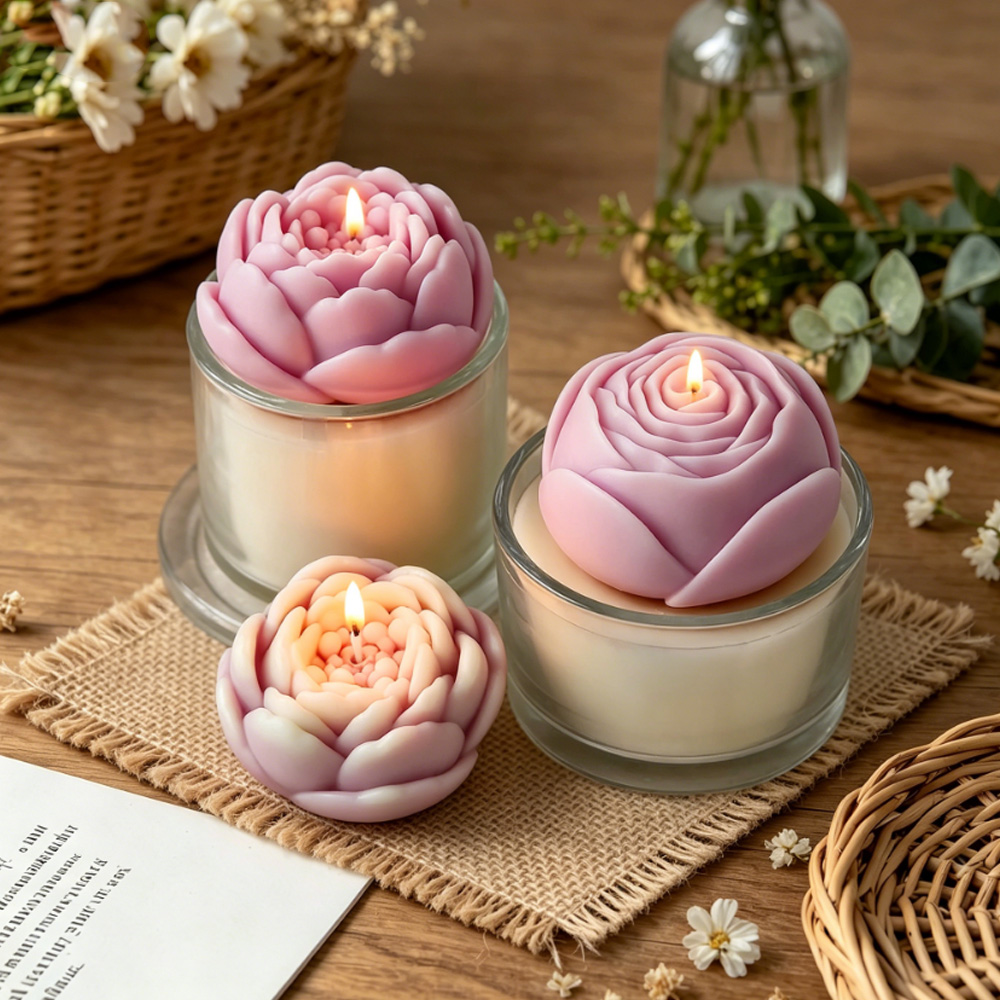 3D Flower Silicone Mold Peony  - Candle Making Party 评论和价格