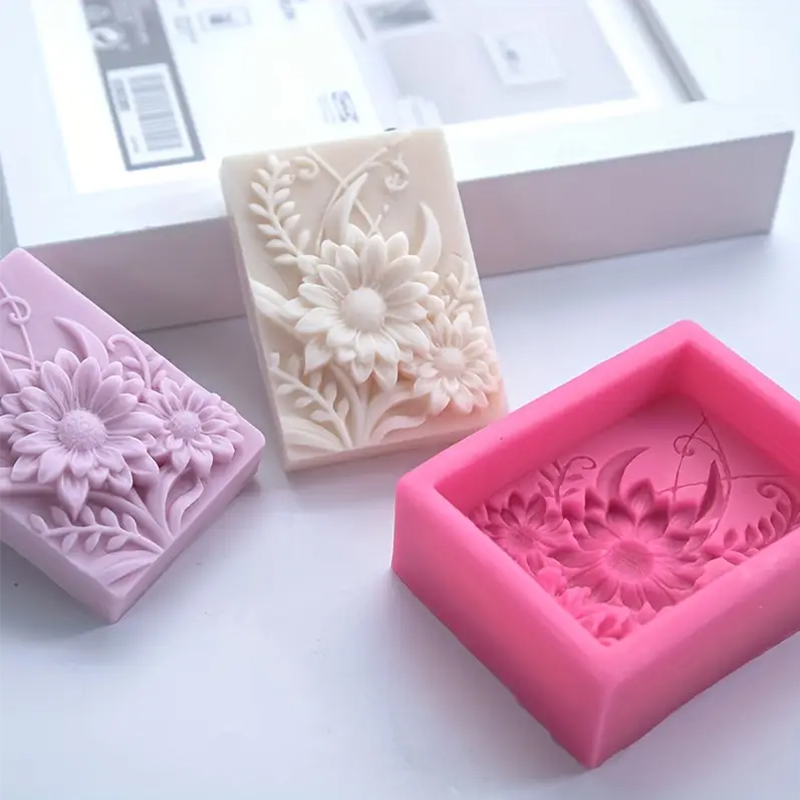 3D Flower Square Soap Silicone - Candle Making Party 评论和价格