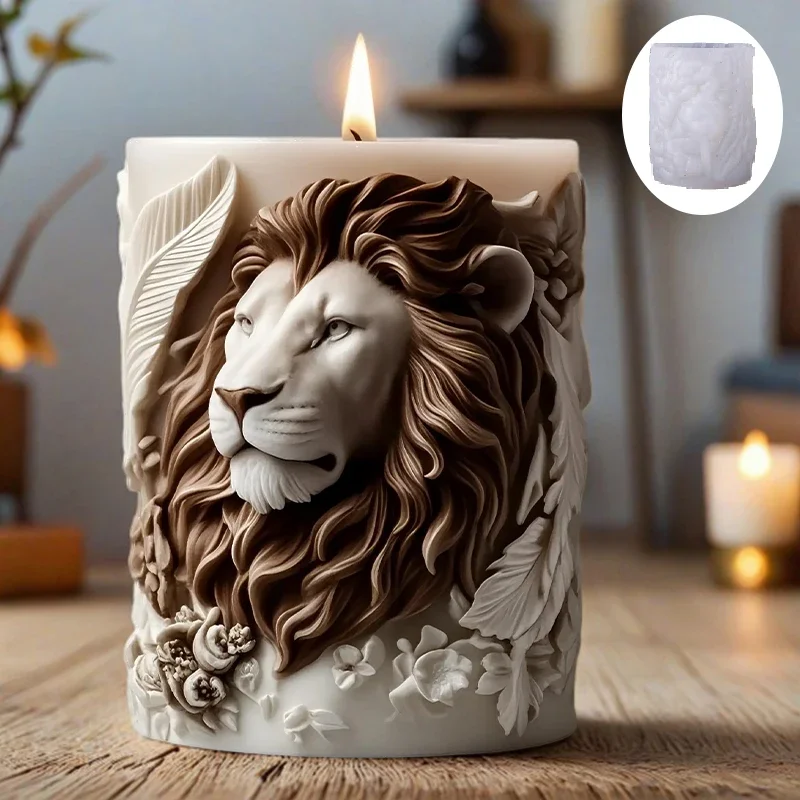 3D Lion Relief Candle Mold - F - Candle Making Temperature 评论和价格