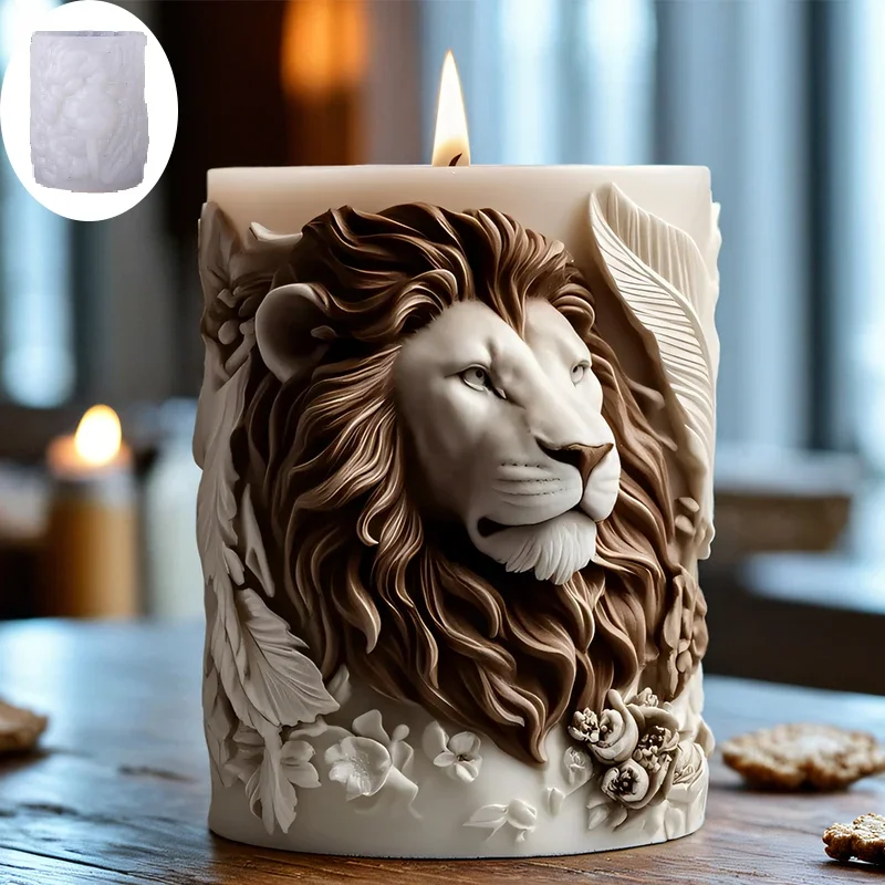 3D Lion Relief Candle Mold - F - Candle Making Temperature 评论和价格