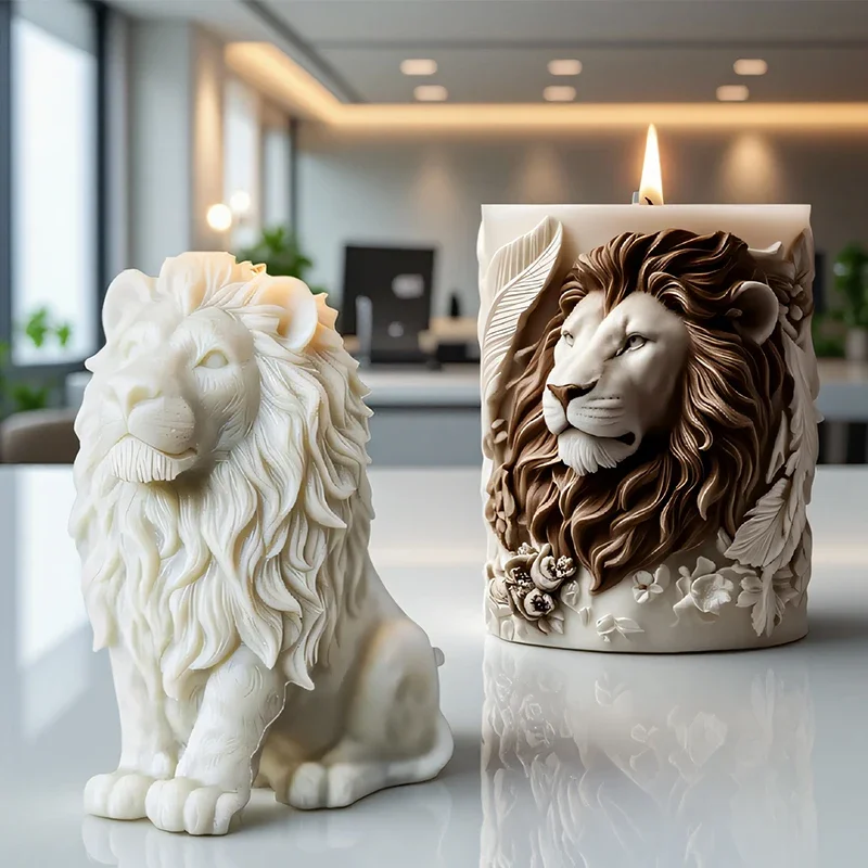 3D Lion Relief Candle Mold - F - Candle Making Temperature 评论和价格