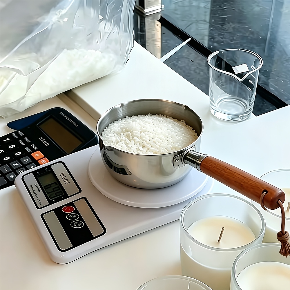 2PCS/SET Wood Handle Wax Melti - Candle Making Pot 评论和价格