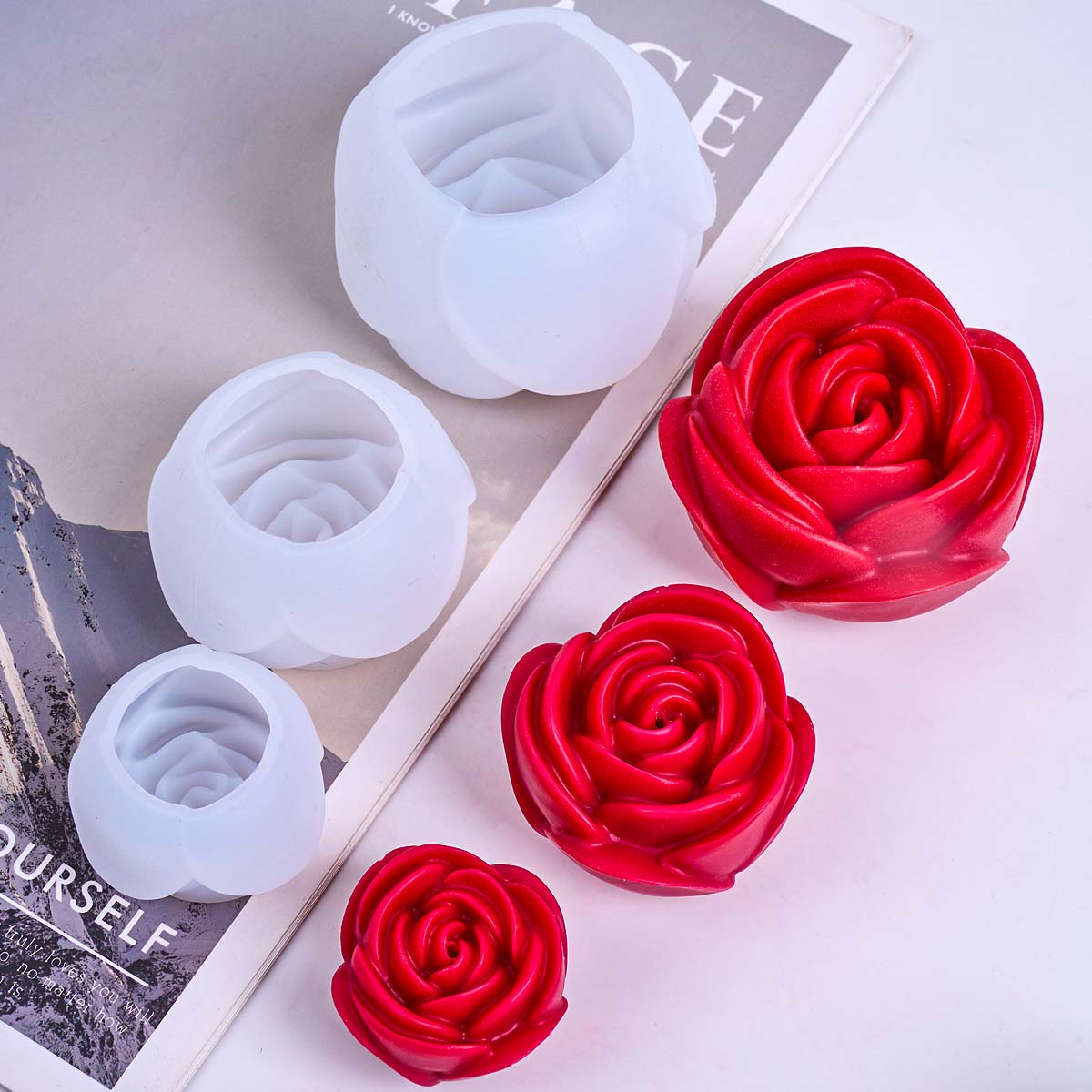 3D Flower Shape Silicone Candl - Candle Making Party 评论和价格