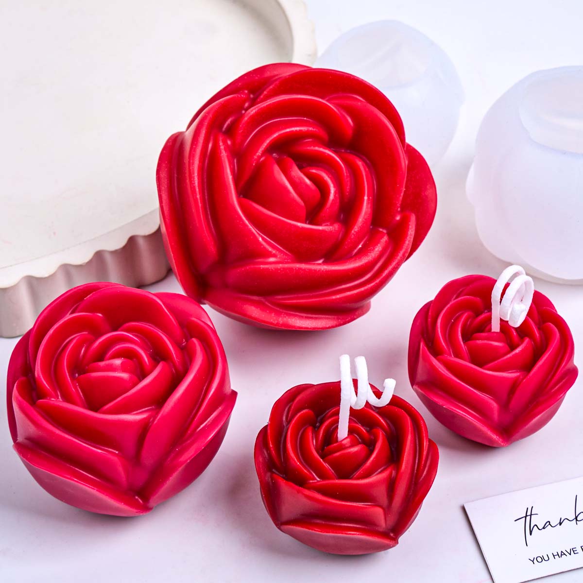 3D Flower Shape Silicone Candl - Candle Making Party 评论和价格