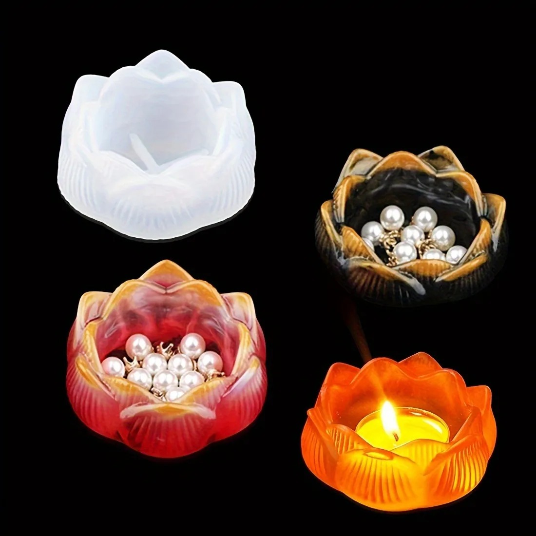1pc DIY Lotus Flower Silicone  - Candle Making Party 评论和价格