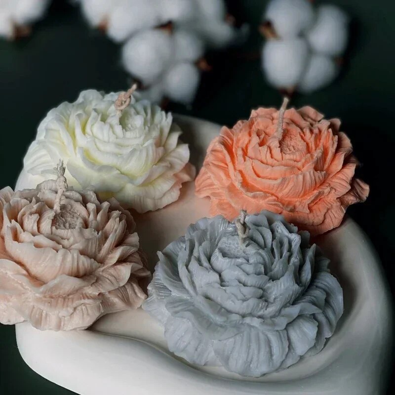 3D Peony Candle Silicone Mold  - Candle Making Party 评论和价格