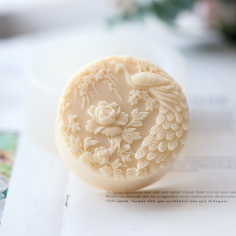 Peacock Flower Pattern Silicon - Candle Making Party 评论和价格