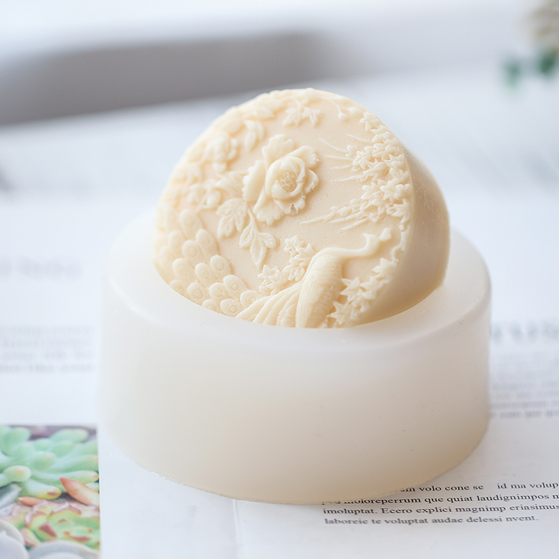 Peacock Flower Pattern Silicon - Candle Making Party 评论和价格
