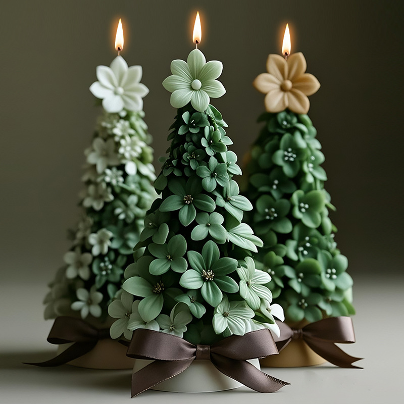 3D Christmas Tree Candle Silic - Candle Making Party 评论和价格