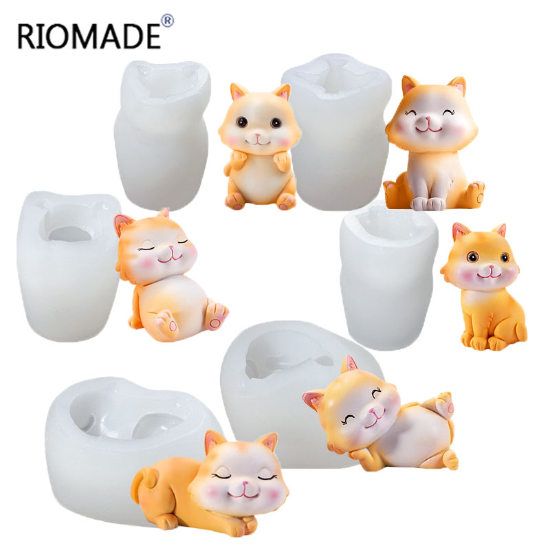 Cat Silicone Molds 6 Styles 3D - Candle Making Supplies Wholesale 评论和价格
